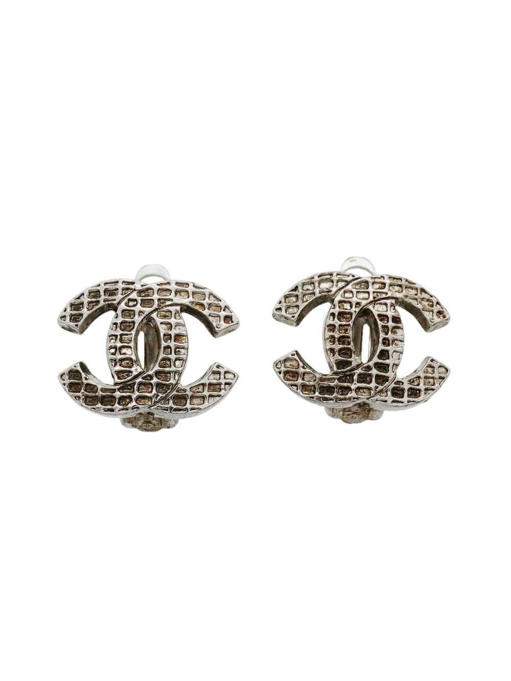 Chanel Cc Logo Clip-On Earrings Silver- #343180C64B